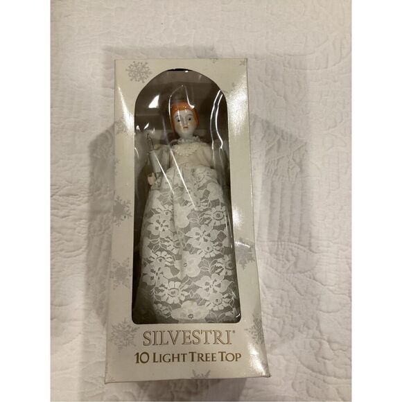 Vintage Silvestri Lighted Tree Top Angel 10” Works - Picture 7 of 8